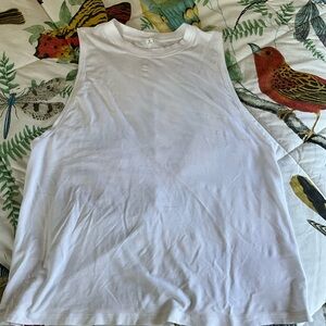 Lululemon All Yours Tank Top White Size 6 Cotton Blend